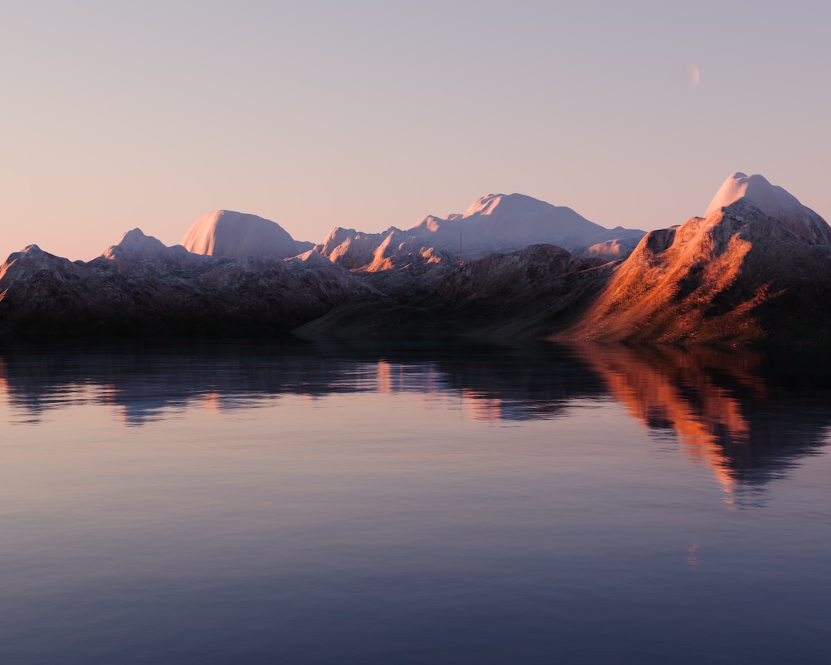 Calm lake at dawn